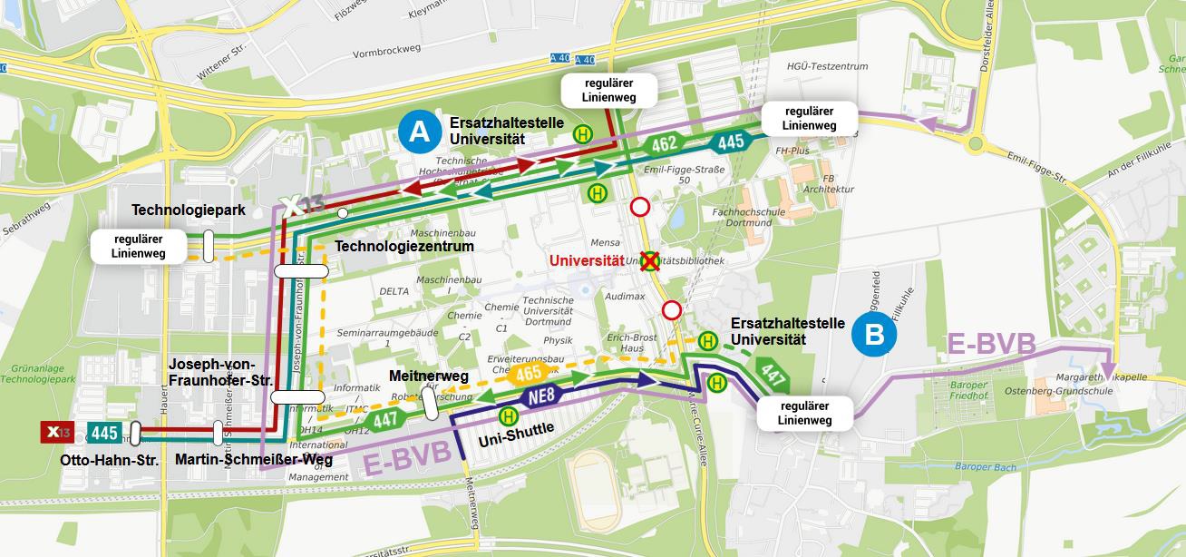 BVB Shuttle Hinfahrt